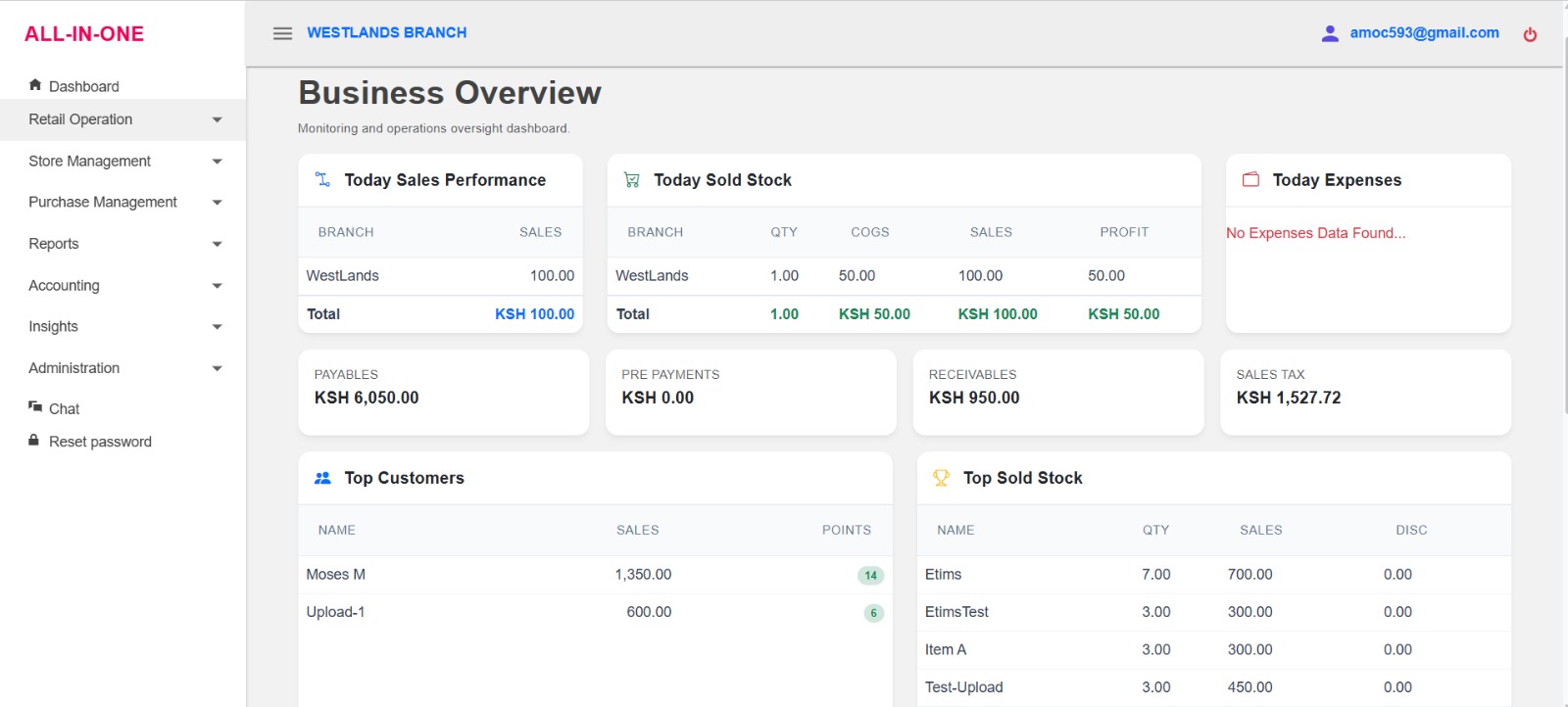 Smart business management app